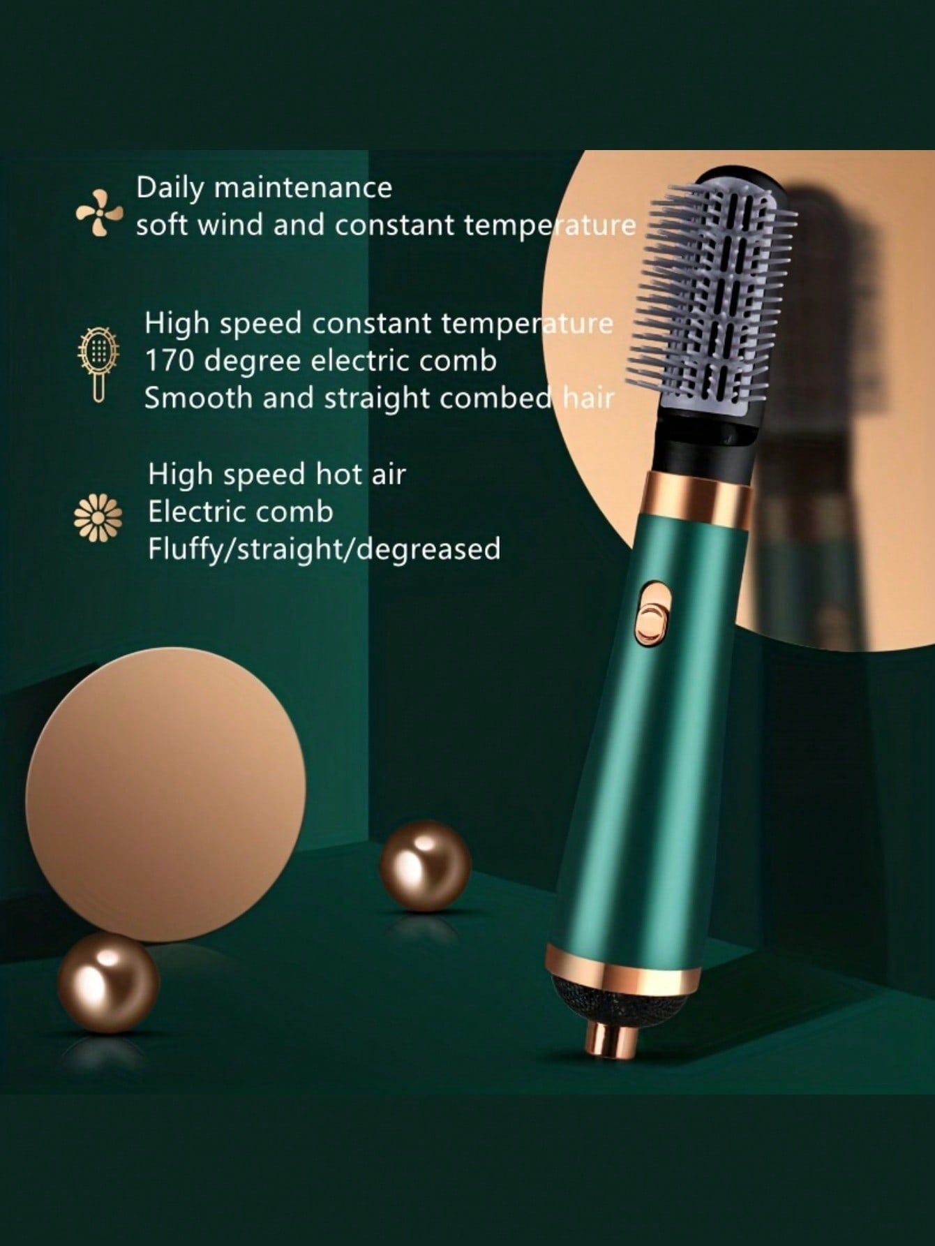 Home Portable 3-in-1 Hot Air Hairbrush