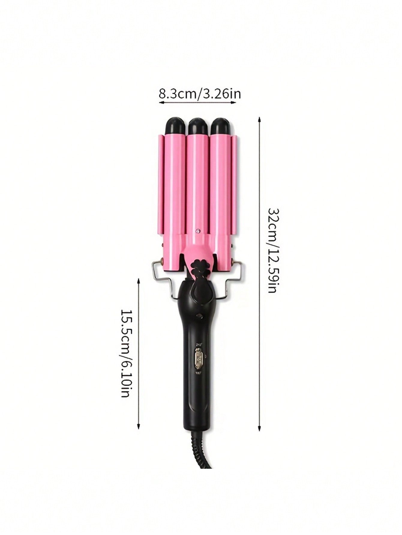 1pc 25mm 3 Barrels Curling Iron, Wavy Hair Curler Styling Tool, Suitable For Home/travel/personal Use, Holiday Gift