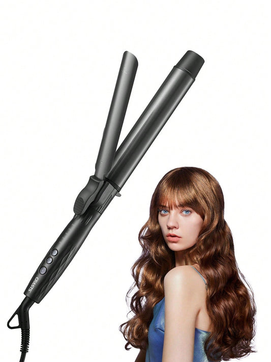 1pc 32mm Wave Big Beauty Hc-025 Hair Curling Irons Starry Sky Gray, 5-speed Temperature Adjustment For Salon And Home Use