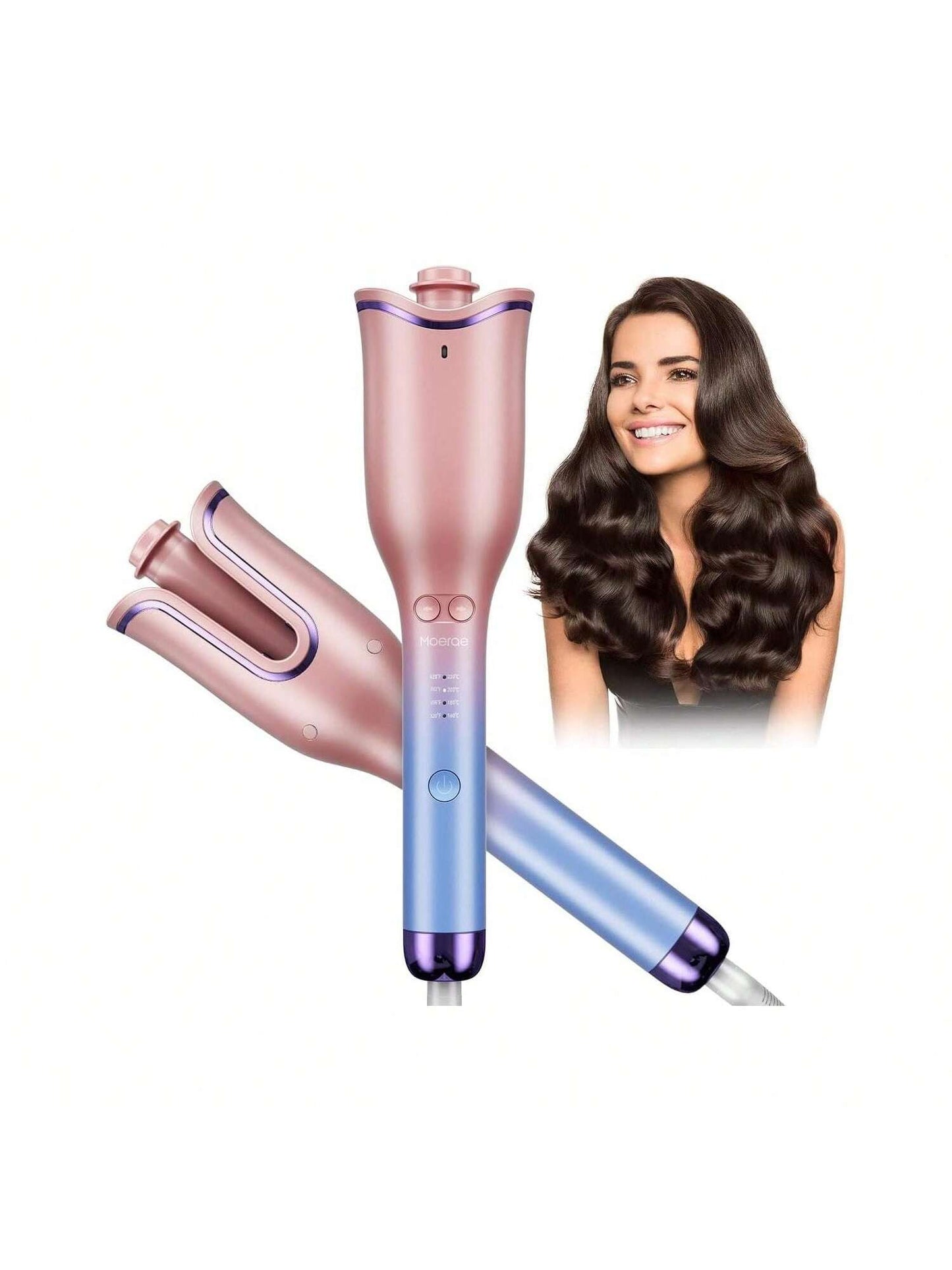 YONGSTYLE Automatic Curling Iron with Auto Spin Back Auto Hair Curler with 4 Temps Setting&1'' Rotating Barrel Auto 360 Rotating Hair Wand Fast Heating for Hair Styling Spin Hair Styling Tool