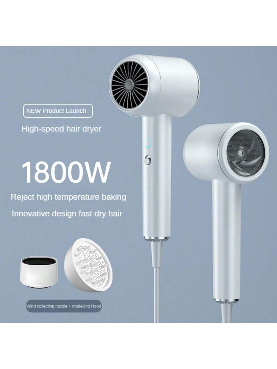 1800W Professional hair care ionic hair dryer, powerful hot and cold air, collagen hair care, with overheating protection, suitable for home, travel, etc.