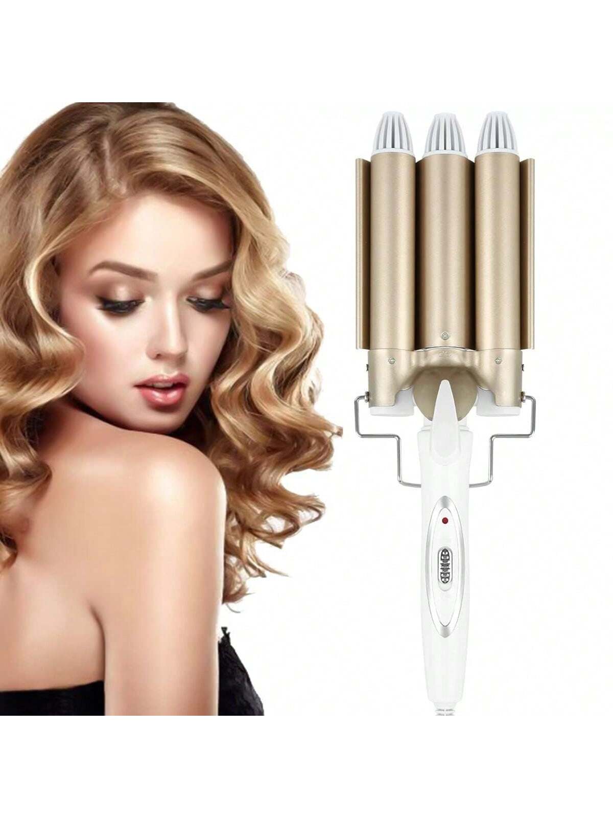 Professional  Hair Curler, Ceramic Triple Barrel Hair Curling Iron - Professional  Hair Styler For Salon Professional Hairdressing Tools