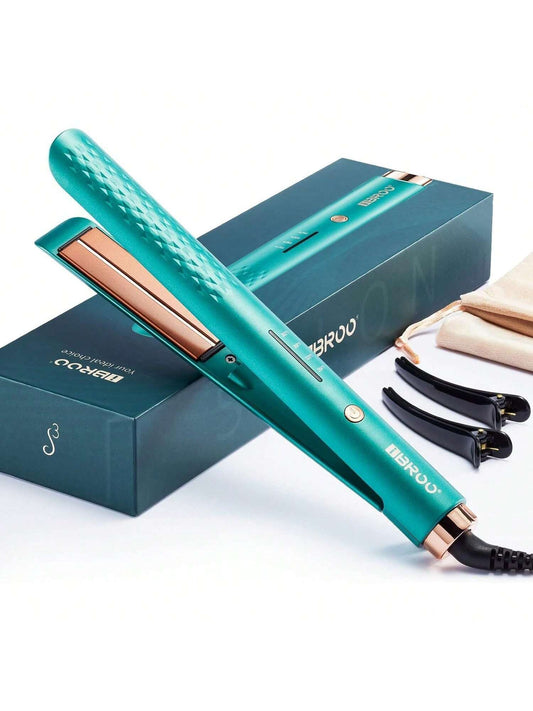 YONGSTYLE Ceramic Hair Straightener and Curler, Triple Care by Infrared, Negative Ion, Argan Oil & , Flat Iron Curling Iron in One, No Damage Styling Tools, Safe Dual Voltage Straightening Irons