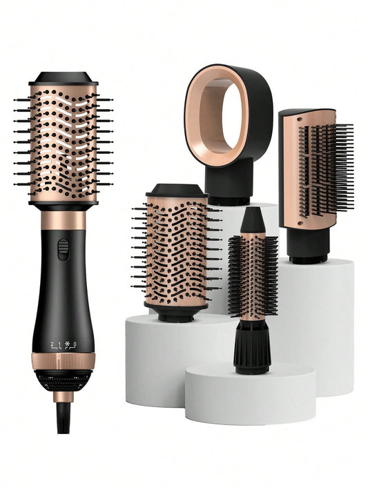 Multifunctional 4-in-1 Hair Styler, Straightening & Curling & Volumizing & Blow Drying Hot Air Comb
