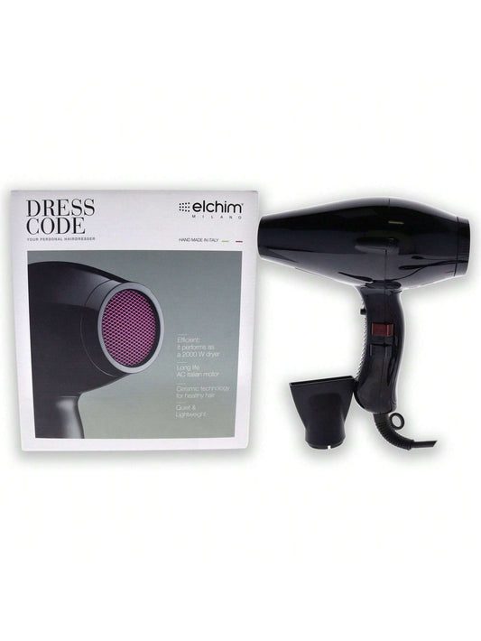 Elchim ELCHIM Dress Code - Black by Elchim for Unisex - 1 Pc Hair Dryer