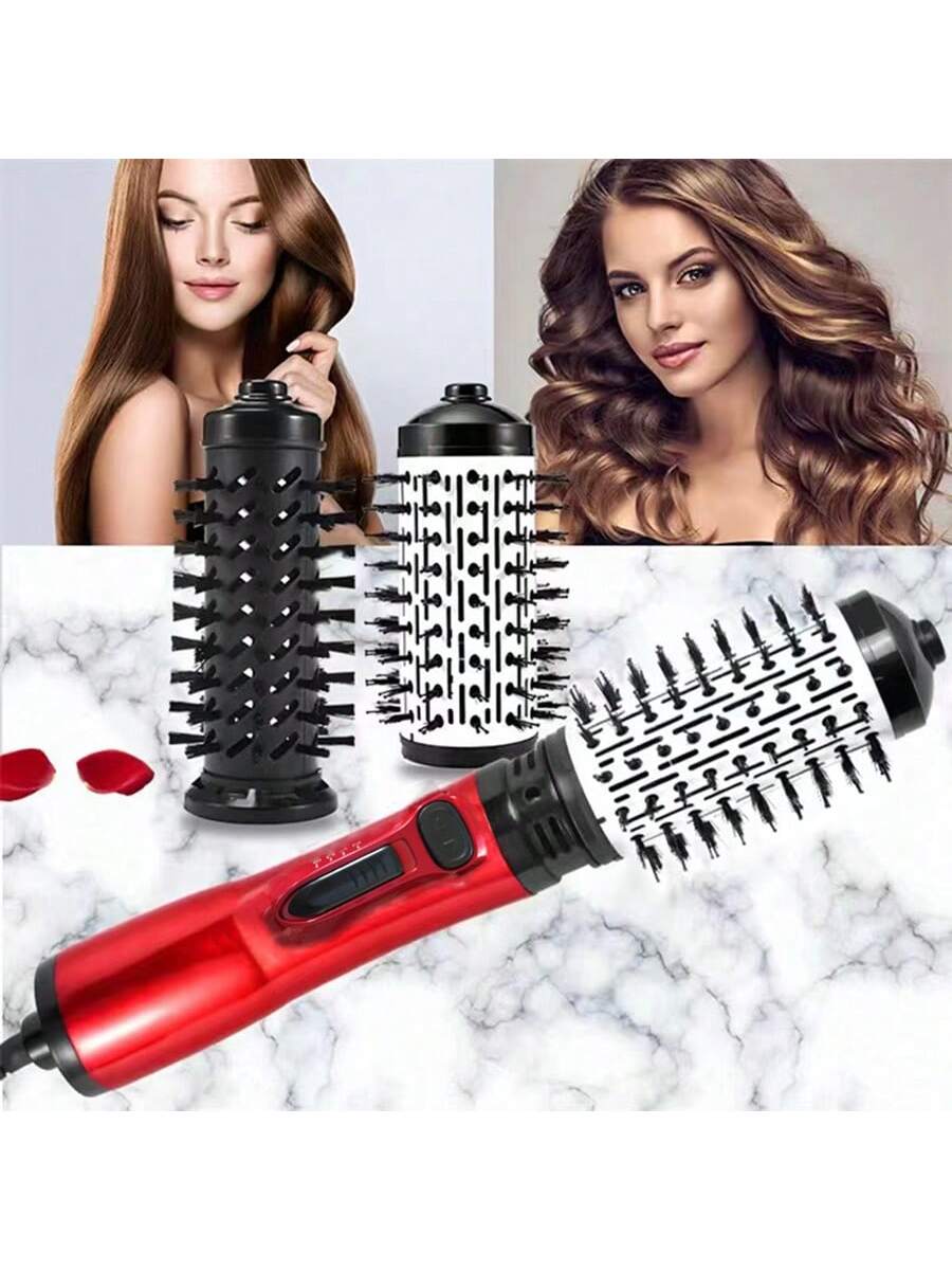 New 3-in-1 Electric Hair Styler Brush With Hot & Cold Air, Hair Dryer, Straightener & Curling Iron Functions