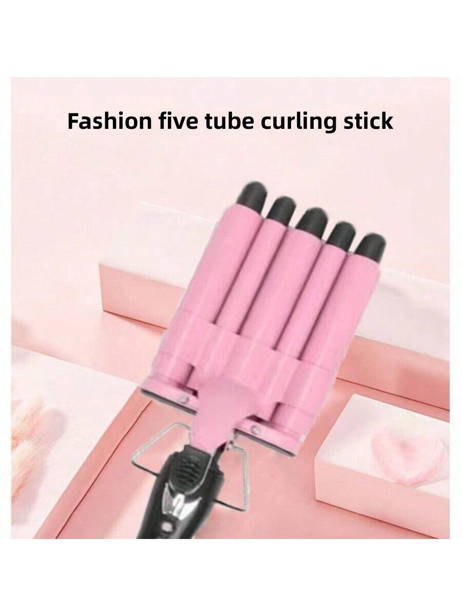 New Arrivals Egg Roll Curling Iron 5 Barrels Hair Curler, 5 Tube Hair Waver, Big Wave Curling Wand