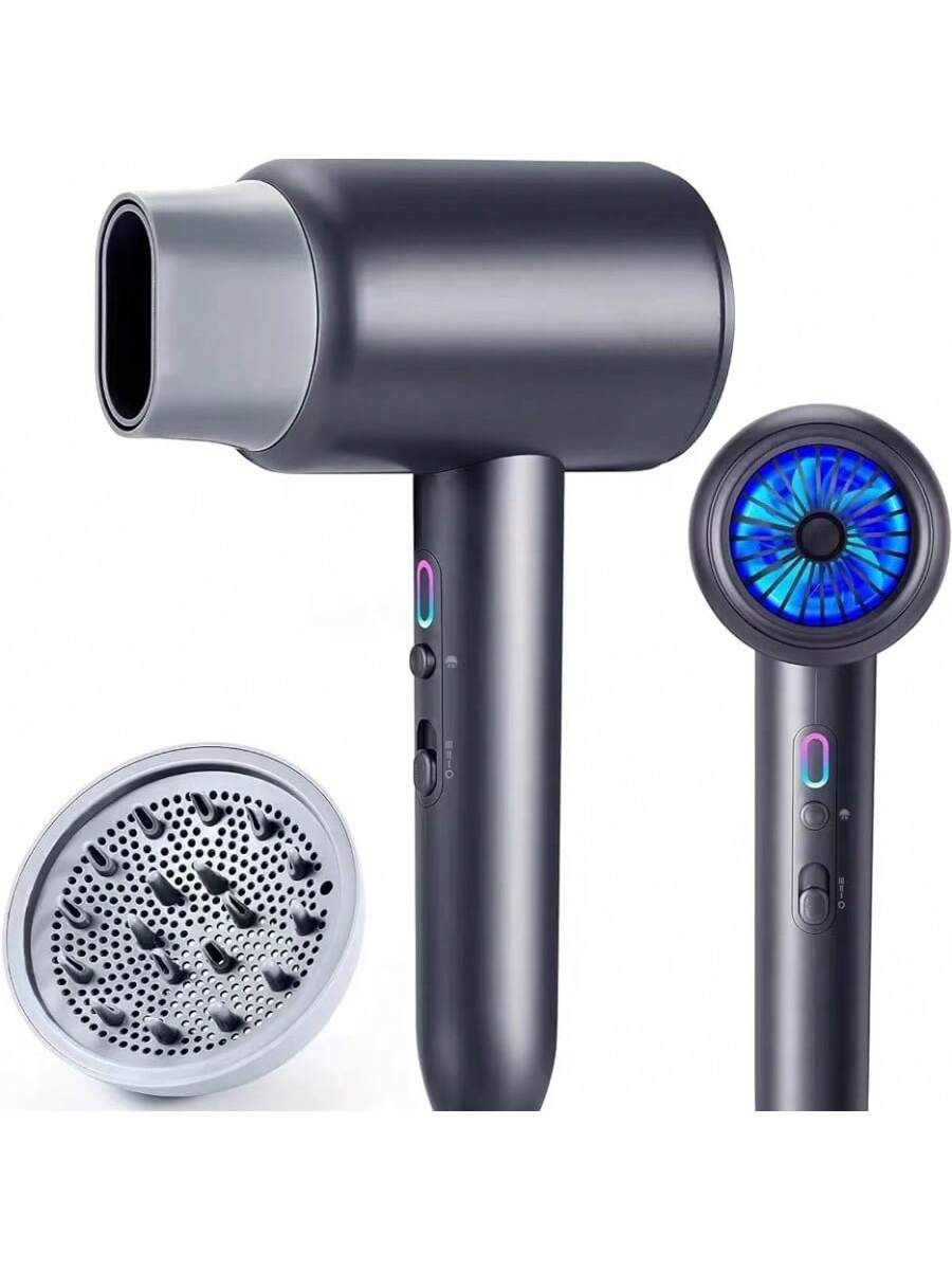 Hair Dryer with Diffuser, 1875W Ionic Blow Dryer, Professional Portable Hair Dryers & Accessories for Women Curly Hair