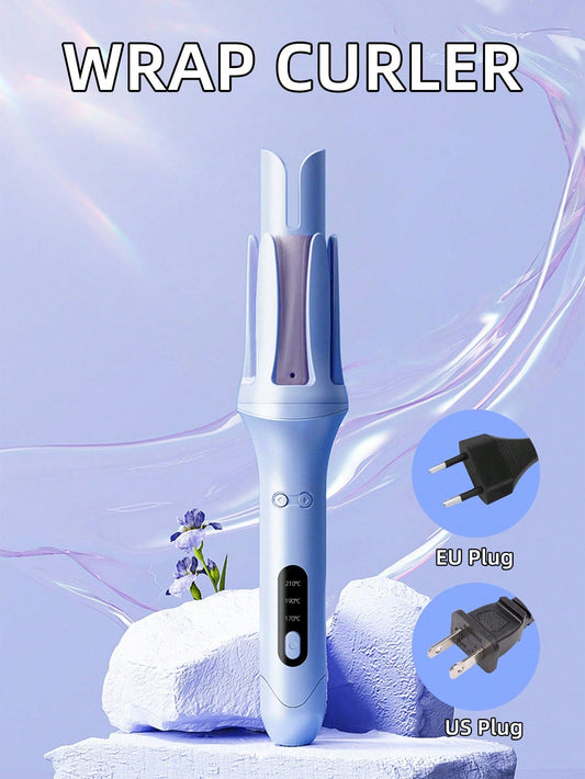 1pc Blue Automatic Hair Curler, 3 Temperature Settings, Hair Styling Tool For Soft, Normal & Hard Hair