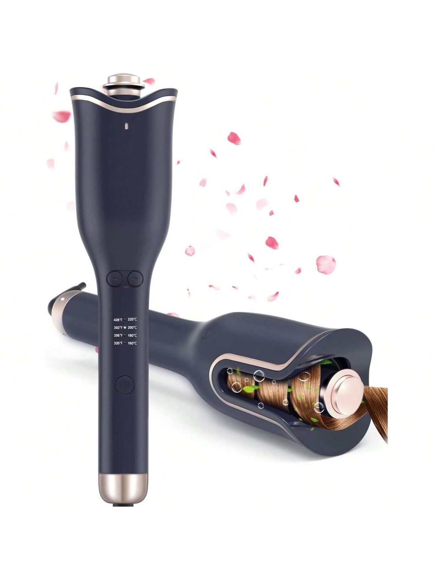 Automatic Hair Curler, Automatic Curling Iron Wand With 4 Temps & 3 Timer Settings & 1" Large Rotating Barrel, Ceramic Rotating Hair Curler With Dual Voltage, Auto Shut-Off For Hair Styling