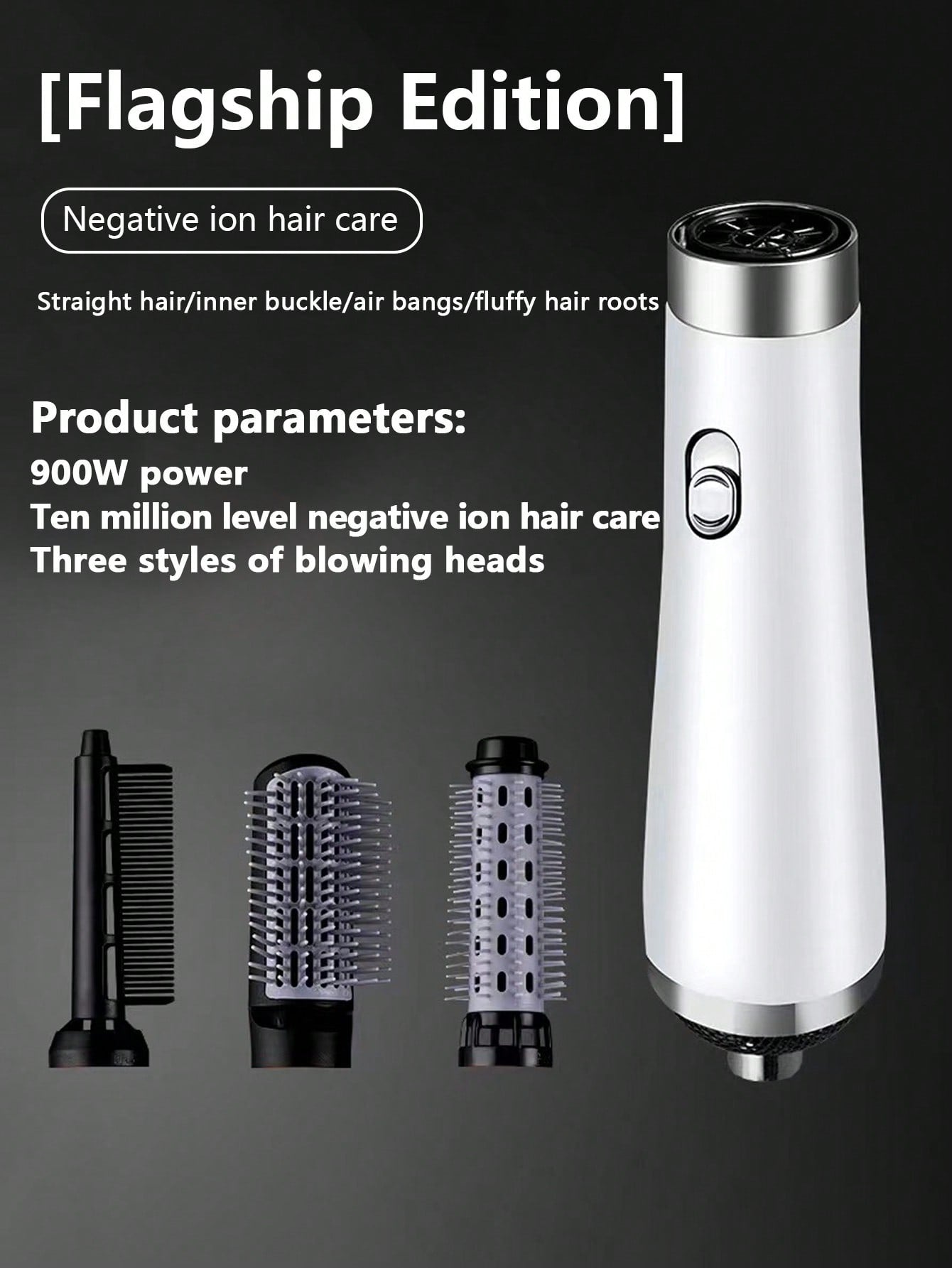 1 Handheld Hair Dryer Hot Air Comb 8899, Handheld Hot Air Comb, Suitable For Home Use In Hair Styling