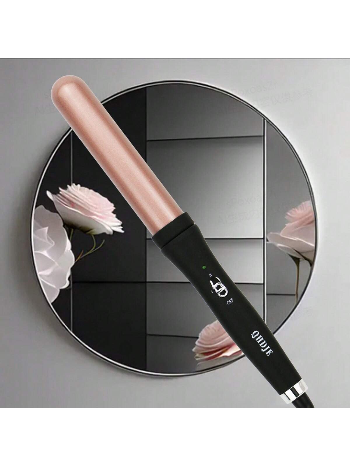 32mm/1-1/4in Rotating Hair Curling Iron With Thermostat And Hair Protective Function