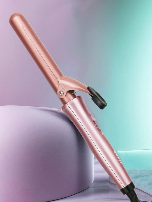 2-In-1 Rotating Cord Hair Styling Tool With Temperature Control & Hair Clip, 25mm Curling Iron
