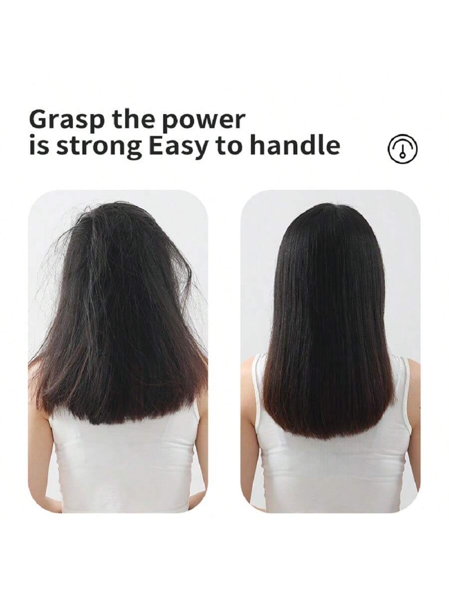 Lcd Negative Ion Hair Straightening Comb, No Damage Hair Straightening And Curling Two In One Curling Iron For Lazy People