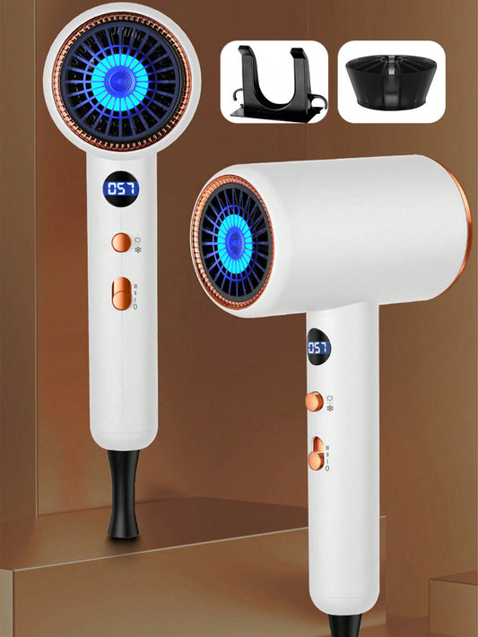 1pc Household Blow Dryer With Negative Ion Hair Care, Intelligent Aperture, High Speed, Low Temperature, Fast Drying For Dormitory Use