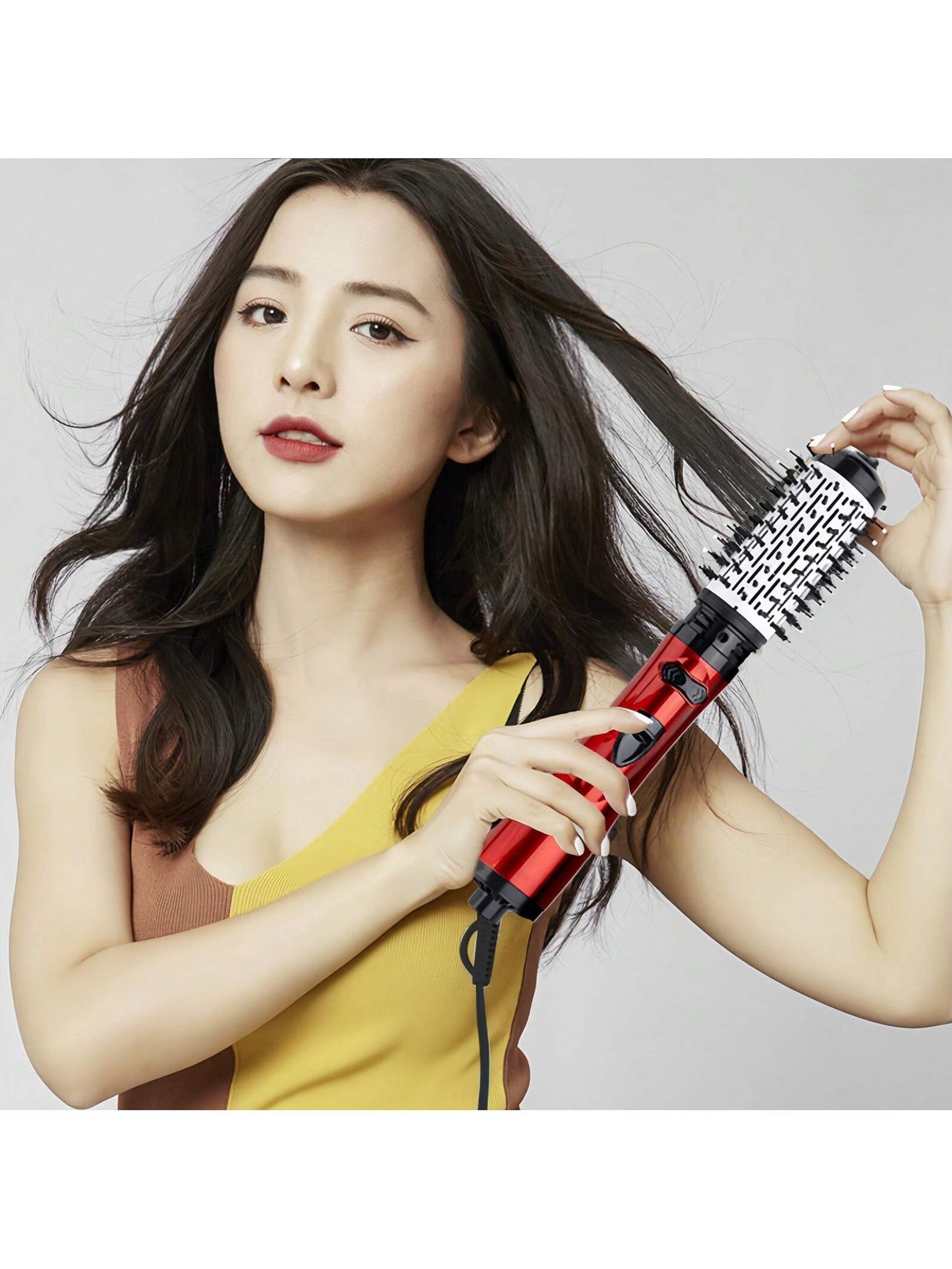 3 In 1 Curling Iron, 1PC ARbuliry Wall Plug Multi-Function Removable Comb Hair Curler/Hair Dryer Brush/Straightener For Dry & Wet Hair