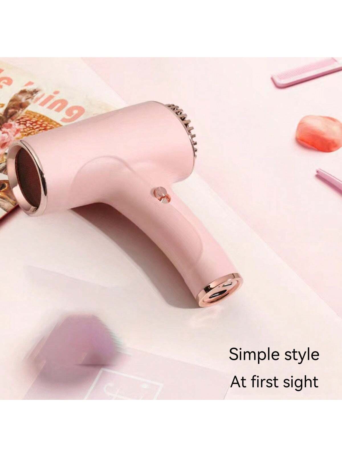 1PC2023 New Rechargeable Hair Dryer, Portable For Household Use, No Need To Plug In, Dormitory Student Negative Ion Hair Protection, Fast Drying Hair Dryer, Only For US Regulations