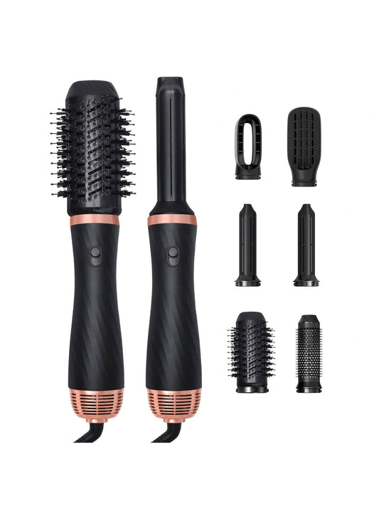 1pc Ionic Hair Dryer With Multifunctional Functions Such As Automatic Curling, Straightening And Hot Comb, Suitable For Home, Travel And Personal Use