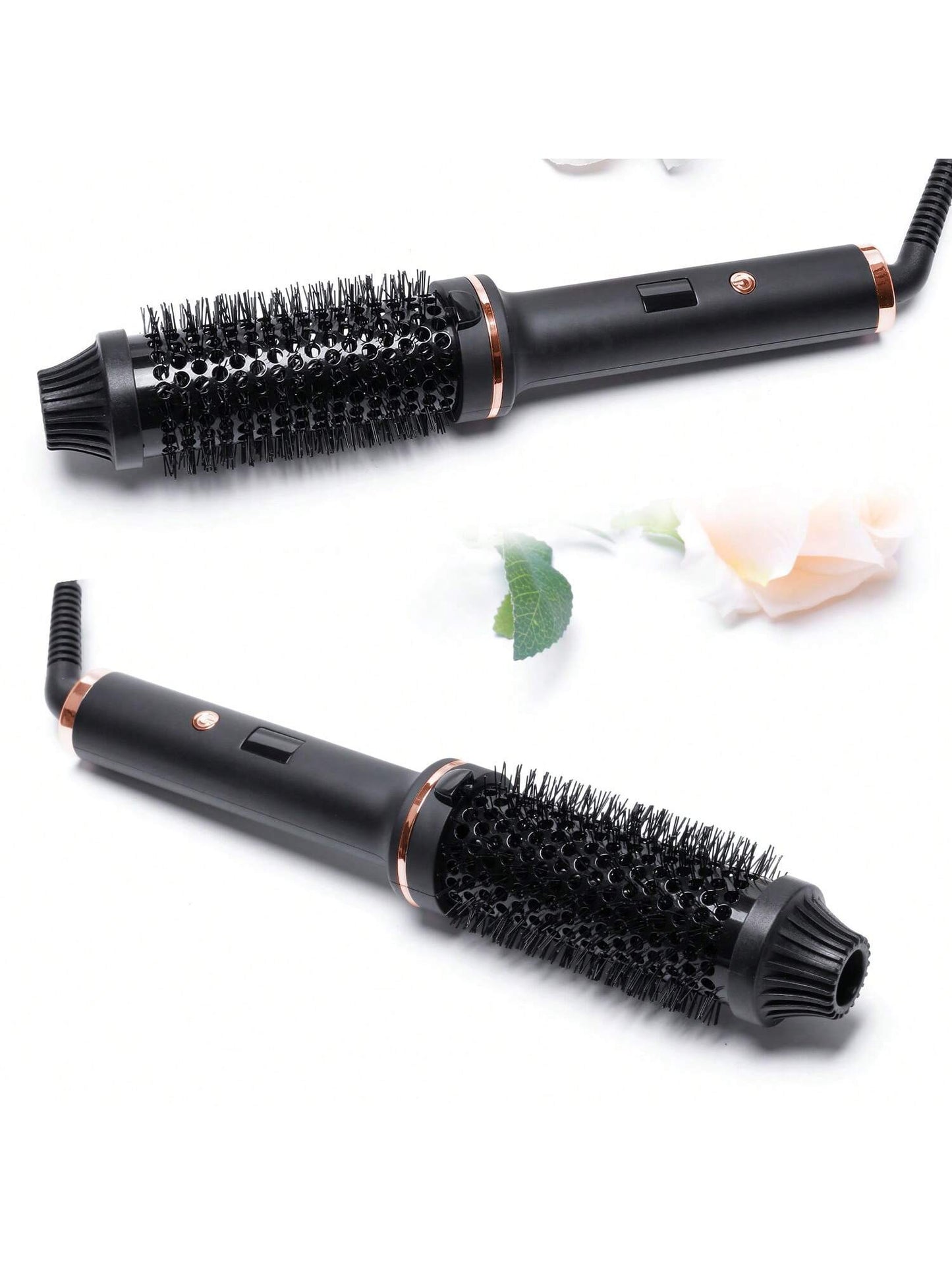 1pc Multifunctional Electric Ceramic Heating Curling Iron Brush, Suitable For Home, Travel And Personal Use