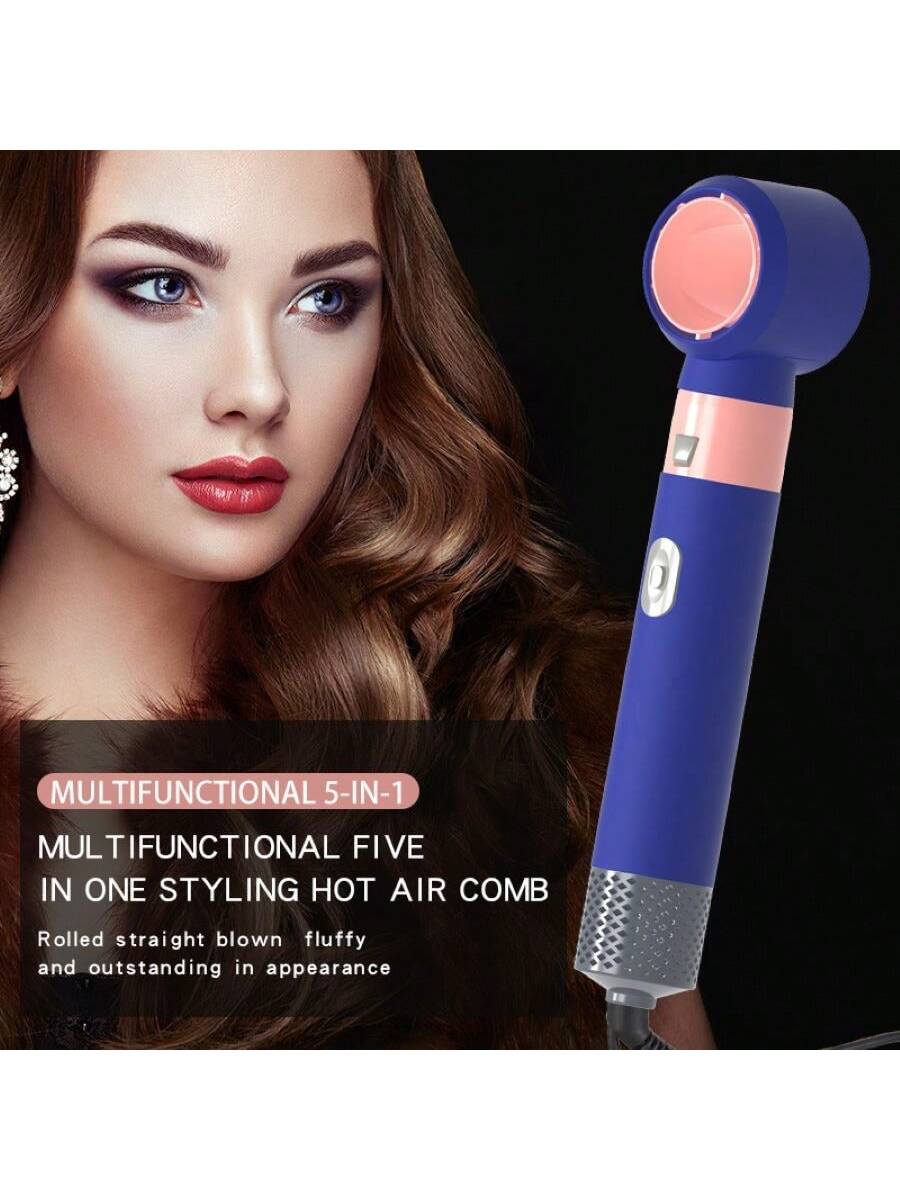 New 5 In 1 Hot Air Brush, Ionic Hair Dryer, Hair Curler & Straightener, Nozzle Free Blow Dryer, Hair Styling Comb