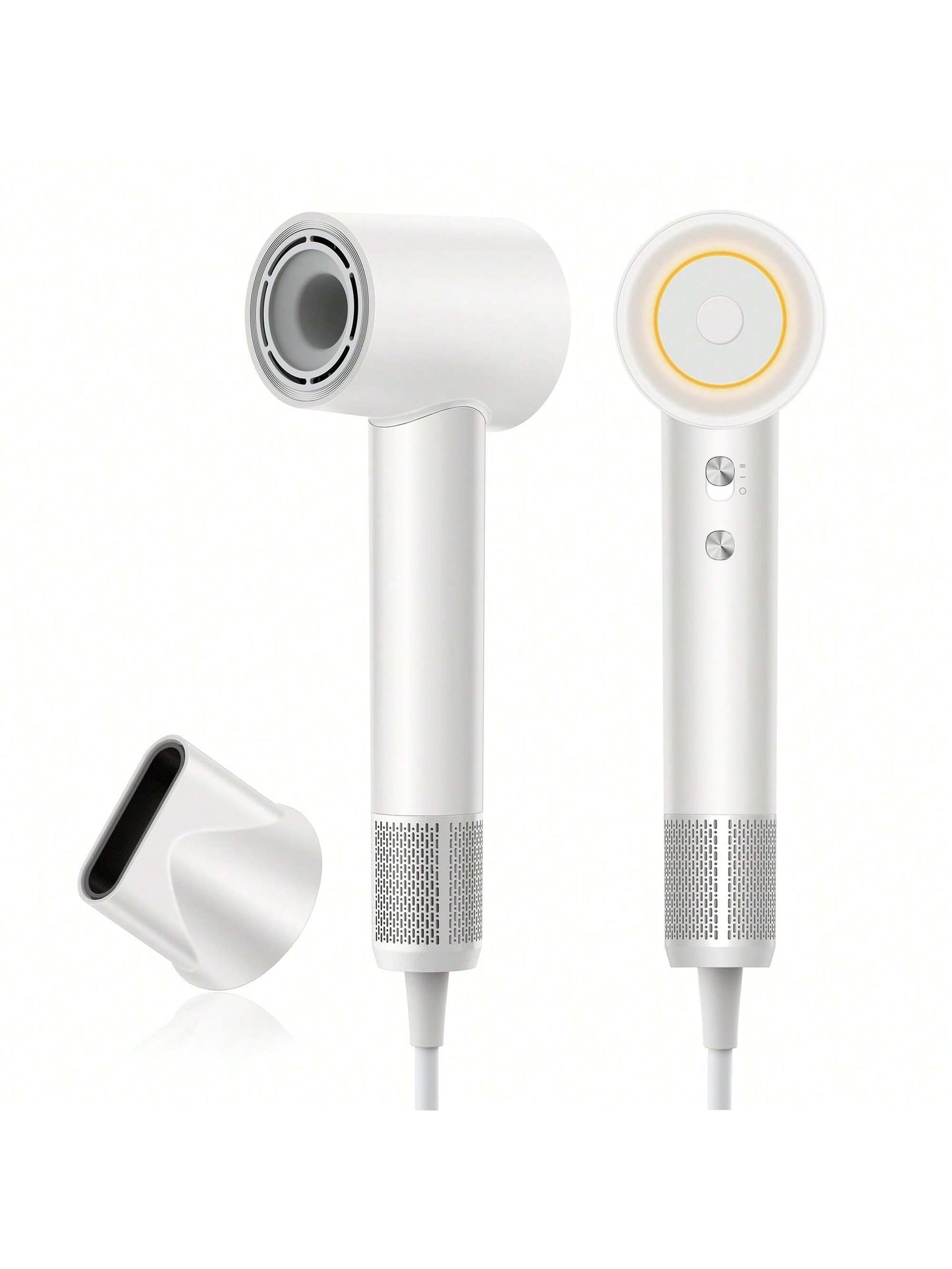 Zf03 High Speed No Blade Constant Temperature High Power Fast Drying Hair Dryer, Pure White Silent Strong Wind Portable Smooth Hair Dryer For Home, Student Dormitory, Hair Salon And Stylist Hair Styling