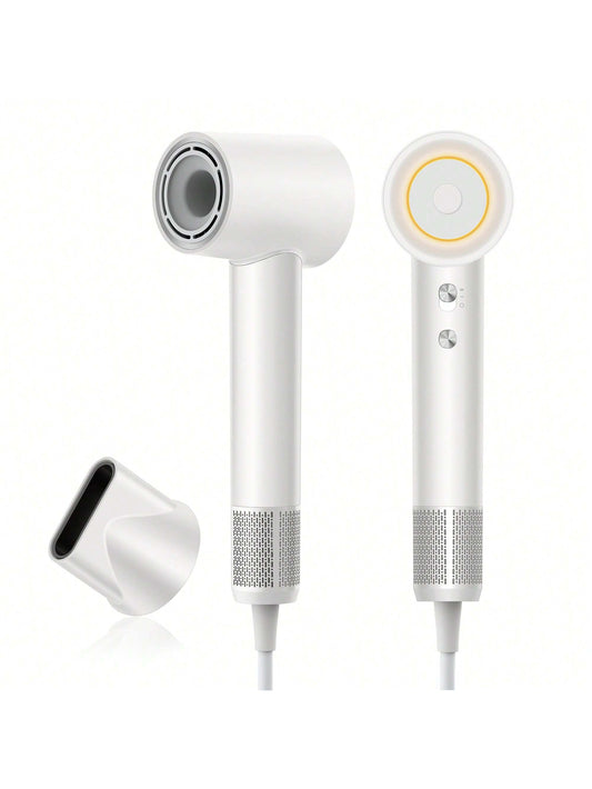 Zf03 High Speed No Blade Constant Temperature High Power Fast Drying Hair Dryer, Pure White Silent Strong Wind Portable Smooth Hair Dryer For Home, Student Dormitory, Hair Salon And Stylist Hair Styling