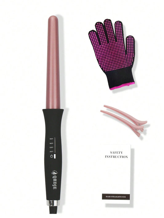 Rotatable Power Cord Multifunctional Temperature Control Hair Care Professional Hair Curling Iron 25-19mm Tapered Barrel