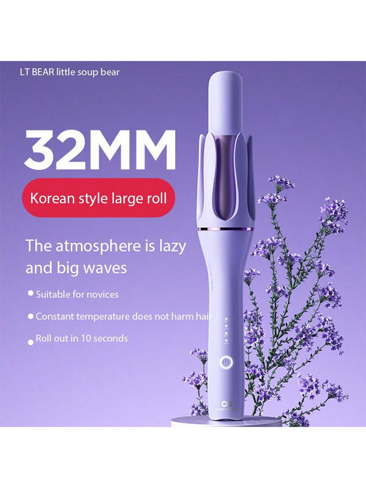 A Korean Automatic Hair Curling Iron, Four Levels Of Adjustable Temperature For European And American Markets, Essential Tool For Dating Or Going Out, One-Click Solution For Effortlessly Creating Large Beach Waves, 35w Power Output, 90 Million