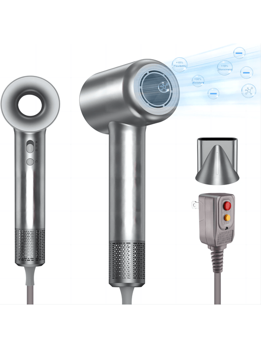 Hair Dryer, Hollow With Smooth Nozzle, Ionic Blow Dryer 1500W Brushless Motor Quiet Hair Dryer Low Noise, 110,000RPM High Speed Hair Dryer Thermo-Control 4Temps/2Speeds, Travel Hair Dryers For Women