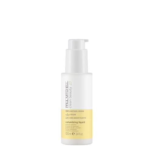 Paul Mitchell Clean Beauty Volumizing Liquid, Prime & Volumize, For All Hair Types, Especially Fine Hair, 3.4 fl. oz.