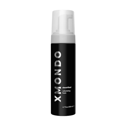 XMONDO Hair Electrified Volumizing Foam | Vegan Formula with Hair Strengthening Pro-Vitamin B5 & Anti-Frizz Nutrients to Reduce Drying Time and Add Maximum Volume & Body to Your Hair, 6.7 Fl Oz 1-Pack