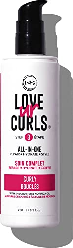 Love Ur Curls LUS Brands All-in-One Styler for Natural Curly Textures 8.5oz - Repair, Hydrate, and Style in One Step - No Crunch, No Cast, Hair Care With Shea Butter & Moringa