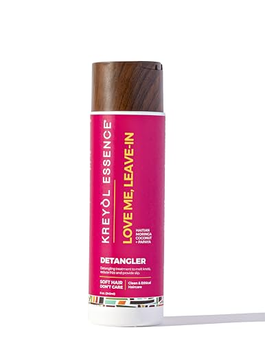 Kreyol Essence - 8 Oz DETANGLER Moringa Styling Slip + Repair Leave In Detangler, Haitian Moringa Coconut Papaya, Hair Care
