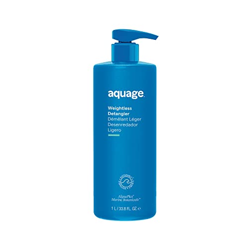 Aquage Weightless Detangler, Ultra-Light Conditioner, Instantly Hydrates and Restores Moisture Without Weighing Hair Down, Eliminates Tangles, Retains Natural Body, 33.8 oz