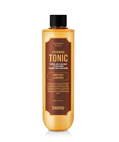 DASHU Classic Style Grooming Tonic Foam | Fix & Gentle Hold, Styling Primer, Heat Shield Hair Tonic | Men's Grooming Essentials for Voluminous Hair | Hair Care Styling Foam Pump Dispenser 6.76 Fl Oz
