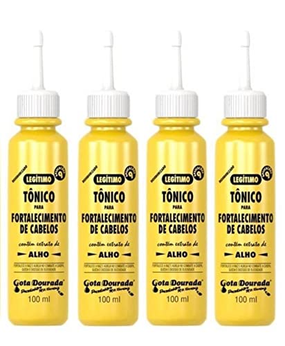 Gota Dourada Tonico para Fortalecimento de cabelos (hair tonic with garlic extract) 30ml Pack04