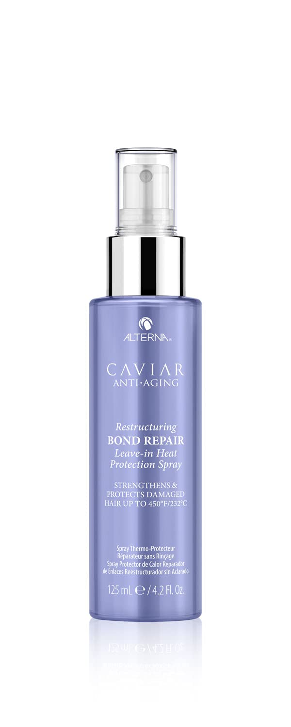 Alterna Caviar Anti-Aging Restructuring Bond Repair Leave-in Heat Protection Spray, 4.2 Fl Oz | Strengthens & Protects Damaged Hair