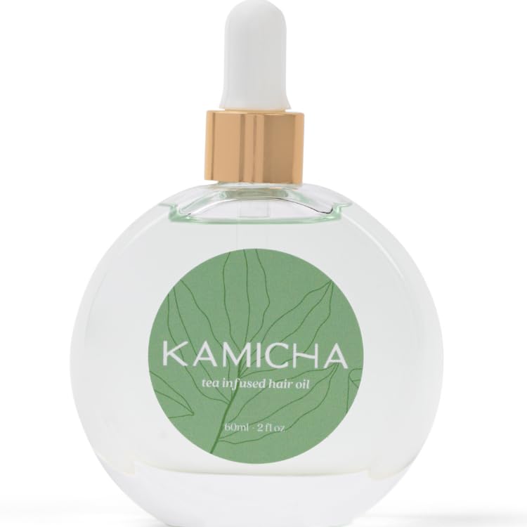 KamiCha Green Tea & Rice Hair Oil | Argan, Sunflower Seed, Almond Oil | South Korea Sourced | Deeply Nourish & Moisturize | Oils Fermented 100 Hours | For All Hair Types