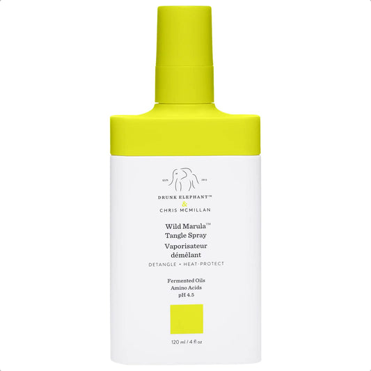 Drunk Elephant Wild Marula Tangle Spray. Weightless and Heat-Protectant Detangler for Hair (120 mL / 4 Fl Oz)