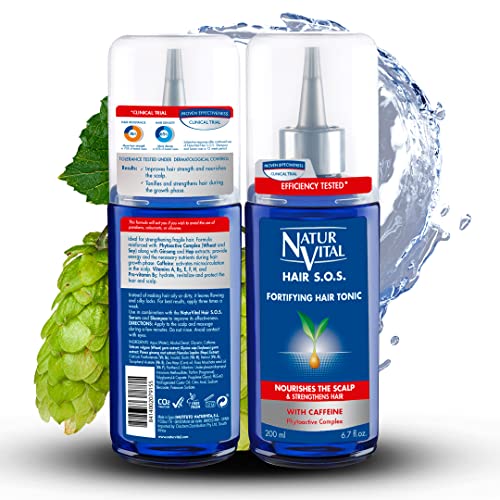 NaturVital Unisex Natural Hair SOS Tonic Treatment Revitalizing & Fortifying Formula, Cruelty-Free & Paraben-Free