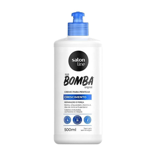 Linha Tratamento (SOS Bomba de Vitaminas) Salon Line - Creme Para Pentear Explosao De Forca 500 Ml - (Salon Line Treatment (Vitamin Bomb SOS) Collection - Power Explosion Combing Cream 17.64 Fl Oz)