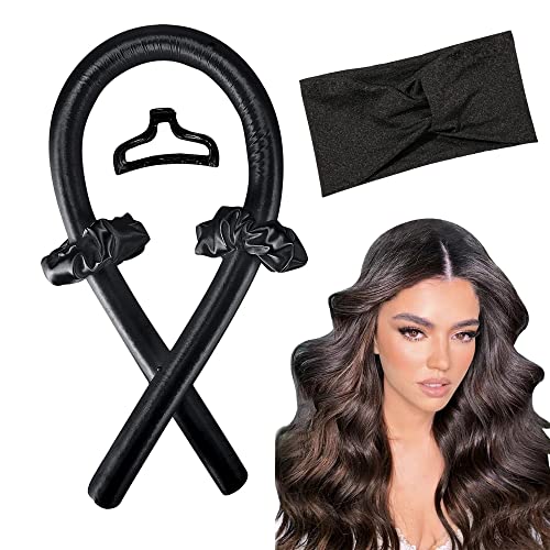 Heatless Curls Curler Curling Rod Headband, Satin Heatless Curling Set No Heat Curling Headband Hair Curler to Sleep Overnight