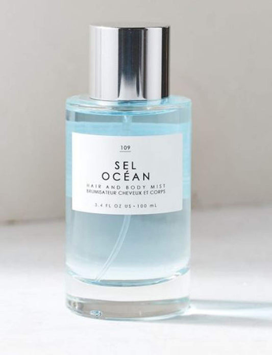 Gourmand Sel Ocean Hair + Body Mist 3.4 Fl.Oz! Blend Of Honeysuckle, Muguet And Pink sea salt! Perfumed Hair & Body Mist For All Day Long-Lasting Freshness! Choose Your Scent! (Ocean)