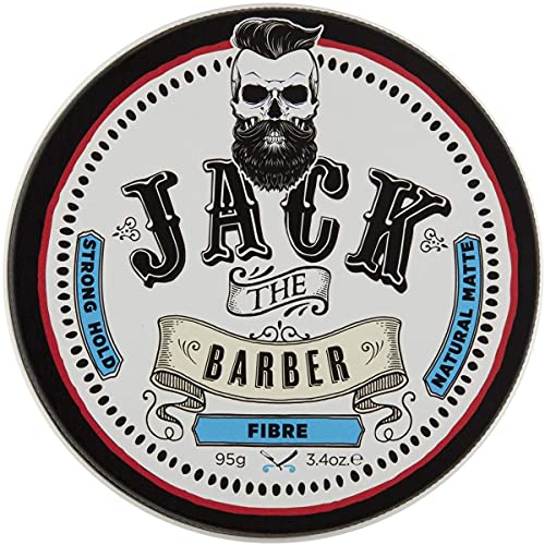 JACK THE BARBER FIBRE - Strong Hold, Natural Matte Finish, Fill in Fine or Thinning Hair, Instantly Thicker, Hair Thickener & Topper for Fine Hair for Women & Men, For All Hair Types, 95G