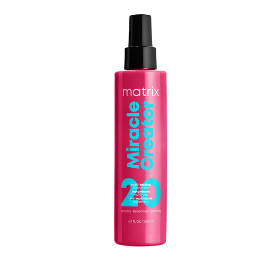 Matrix Miracle Leave-In Conditioner Spray, Moisturize & Detangle, Frizz Control Treatment, Heat Protectant, Natural, Curly, Damaged Hair, Sulfate Free, 6.8 Fl. Oz.