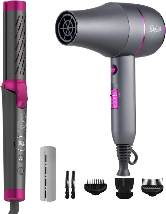 Breeze Air Cooling Hair Styler and Supsilk Compact Pro Hair Dryer Bundle