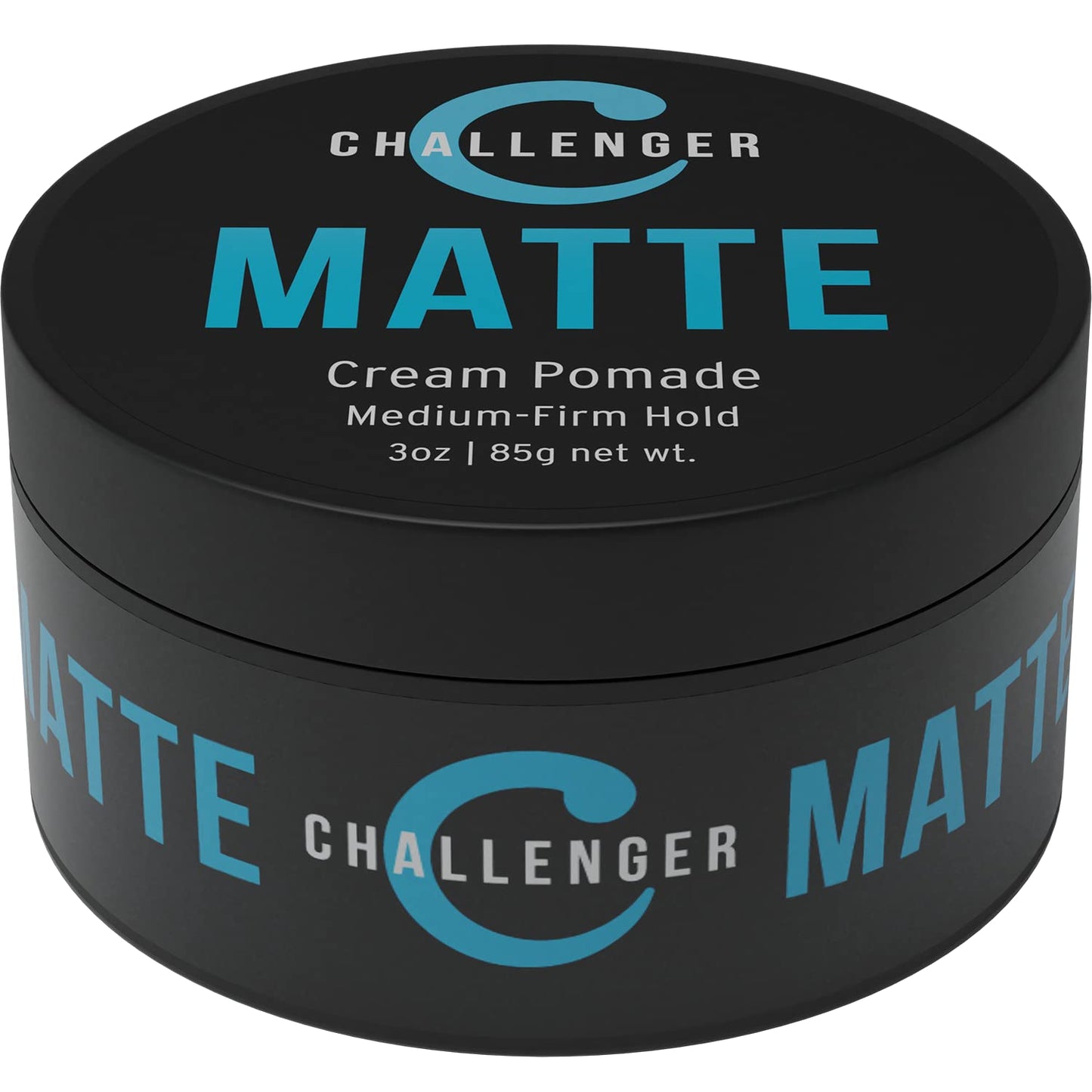 Challenger Men’s Matte Cream Pomade, 3 Ounce | Natural Finish, Clean & Subtle Scent | Medium Firm Hold | Water Based & Travel Friendly. Hair Wax, Fiber, Clay, Paste All In One