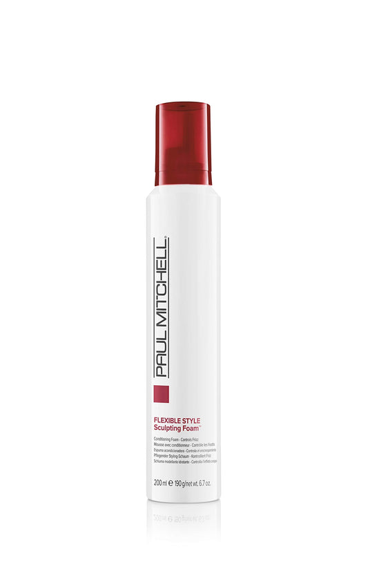 Paul Mitchell Sculpting Foam, Conditions + Controls Frizz, For All Hair Types, 6.7 oz.