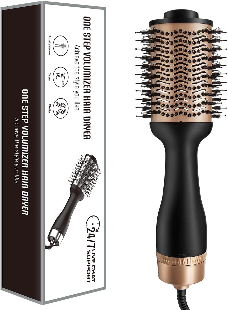 Hot Tools One-Step Hair Dryer and Volumizer | Style and Dry, Professional Blowout with Ease, Straightener. 95% Less Heat Damage.