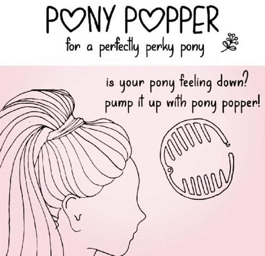 Pony Popper Hair Clip - Tool for a Full, Thick Ponytail – For All Hair Types - Clear